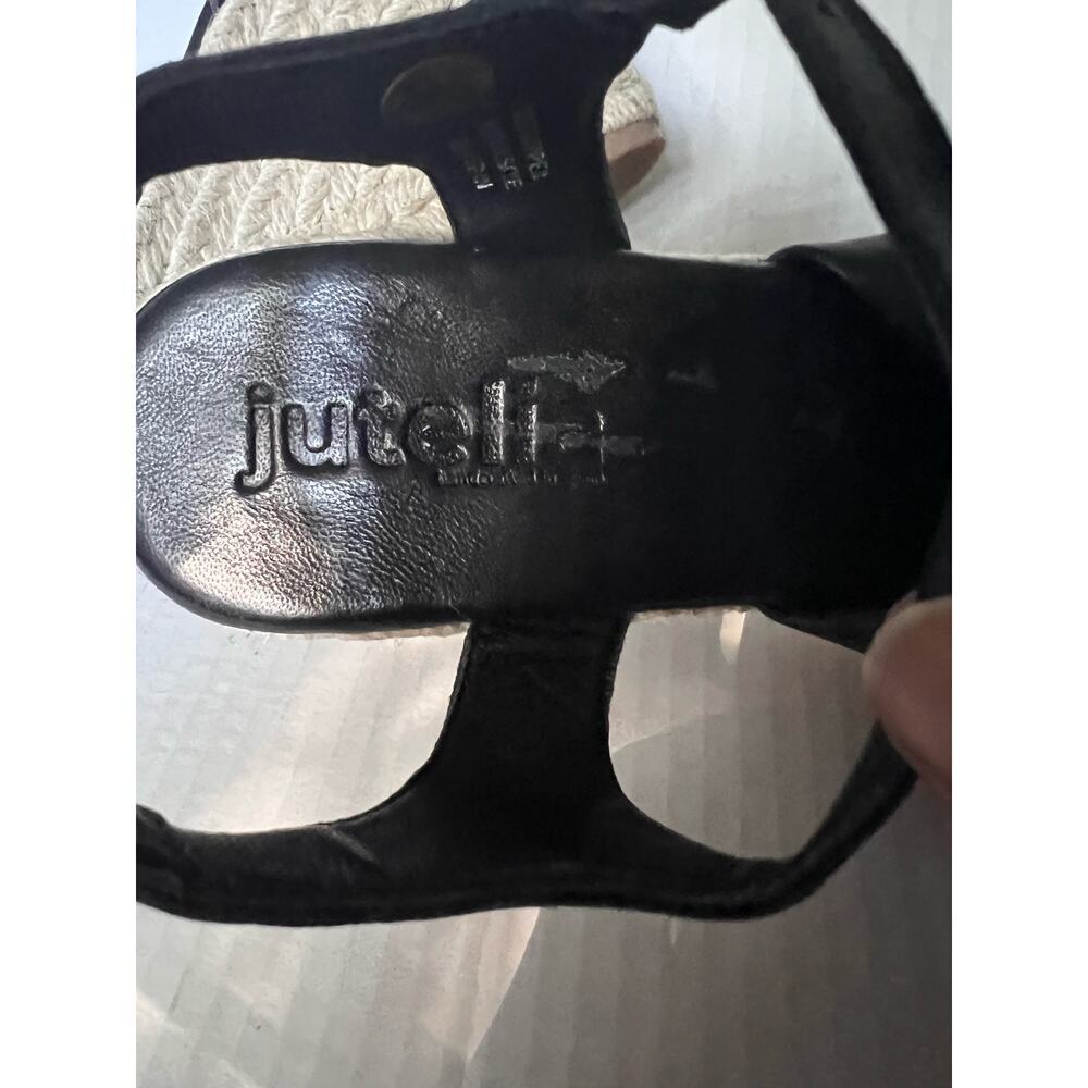 Jutelia made in Spain Leather Upper Twist
Raffia Wedge espadrille Sandals sz 9 - Picture 3 of 12